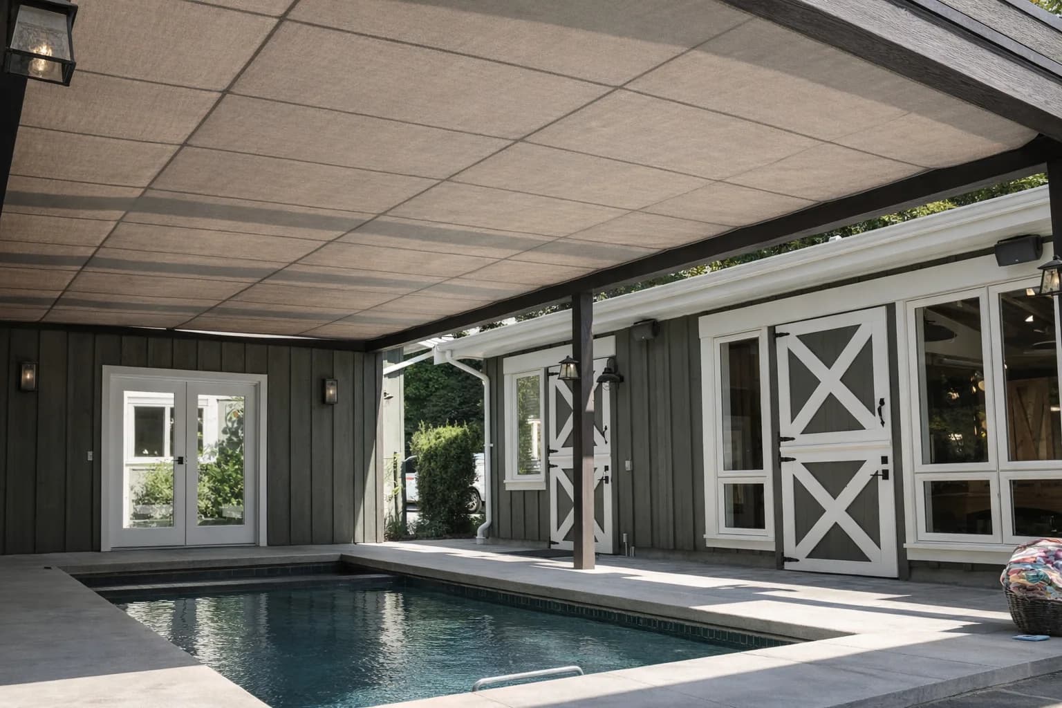 Solskydd pool översikt