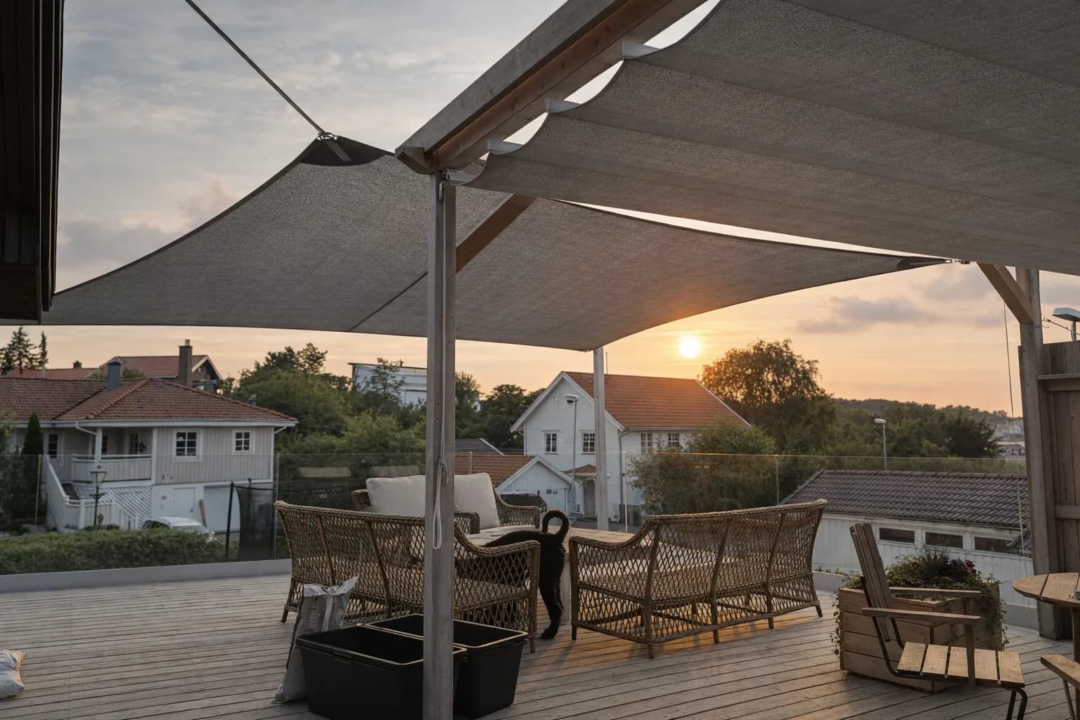 Solsegel episk installation