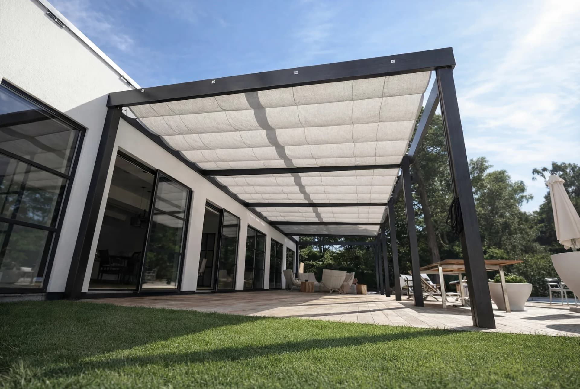 Solskydd pergola design