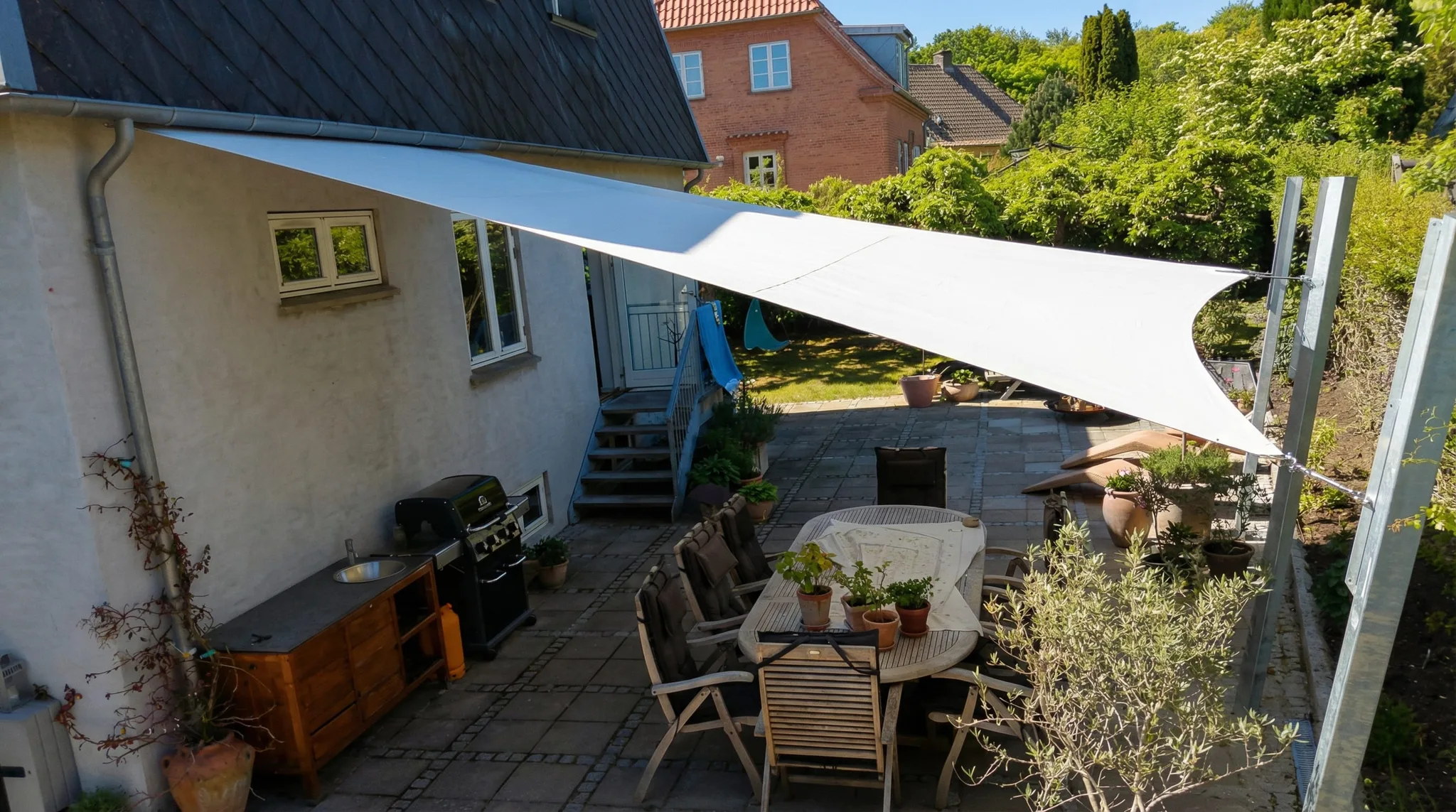 Segelduk i användning där korrekt montering är avgörande